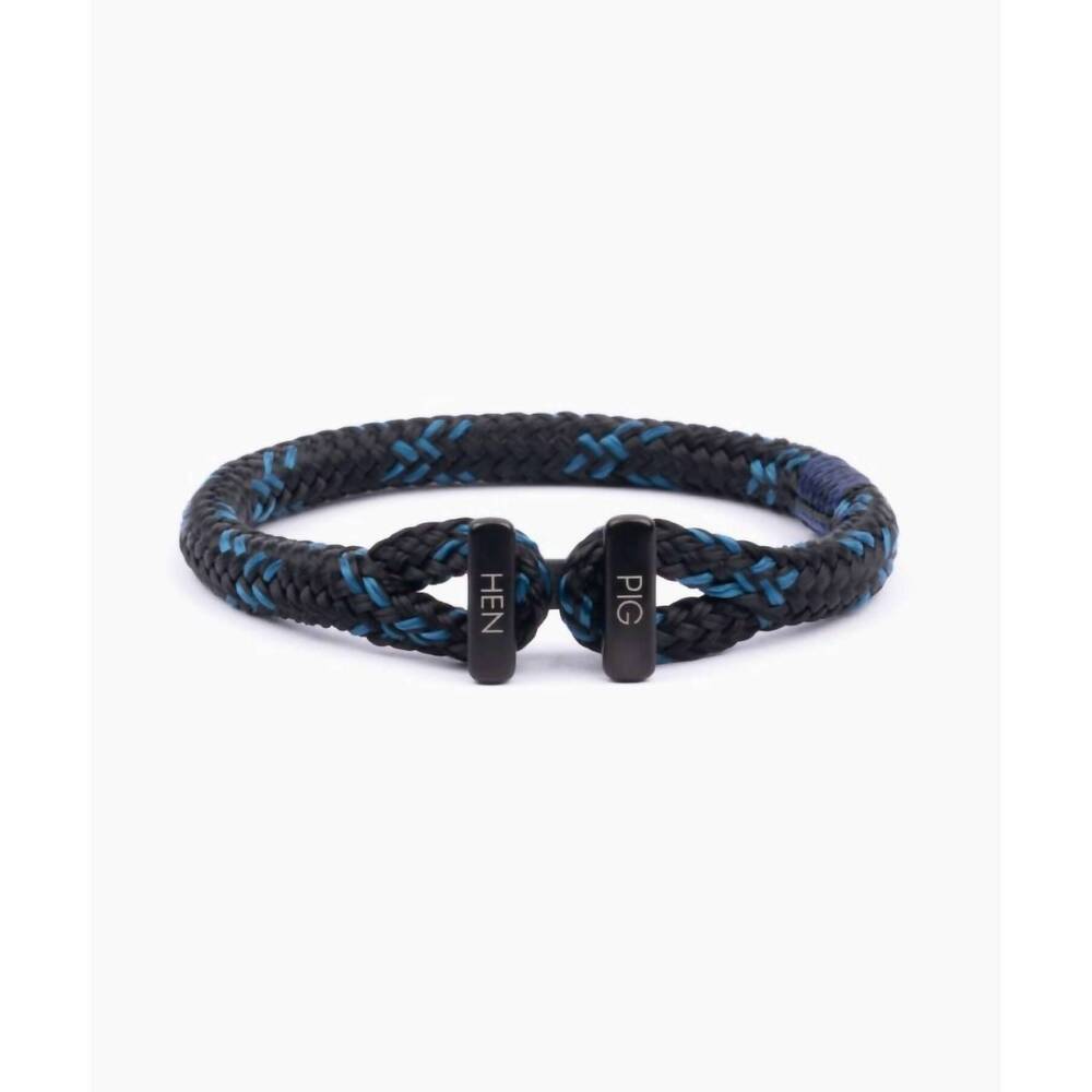 NEW PIG & HEN men's icy ike bracelet in black ocean blue